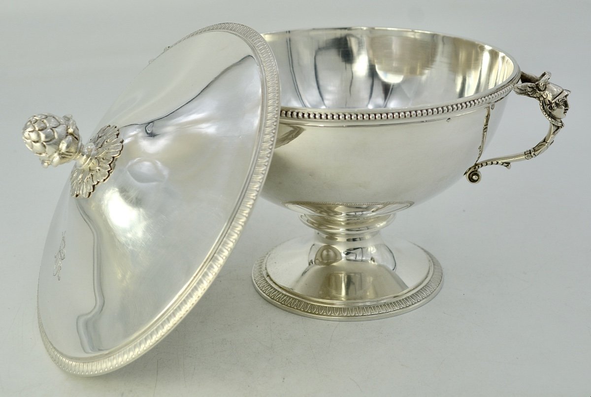 Silver Tureen, France Late 19th Century -photo-8