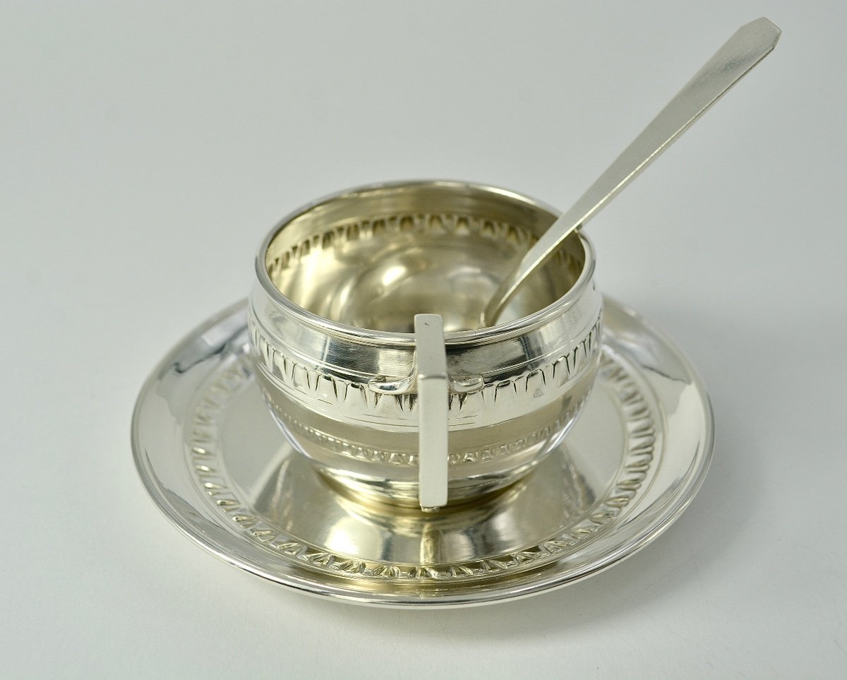 Art Deco. Cup And Its Silver Saucer France Early 20th Century -photo-7