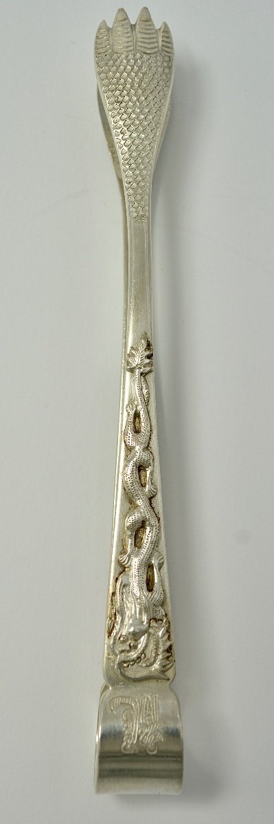 China Circa 1900. Silver Ice Tongs -photo-4