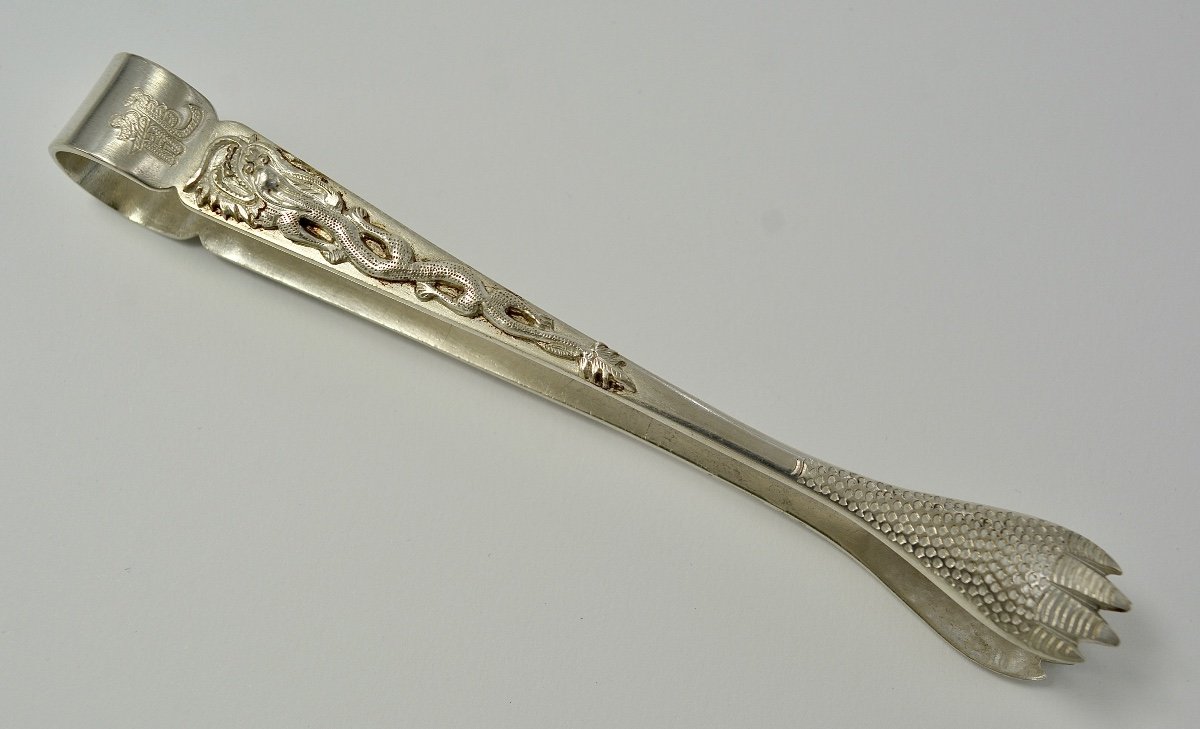 China Circa 1900. Silver Ice Tongs 