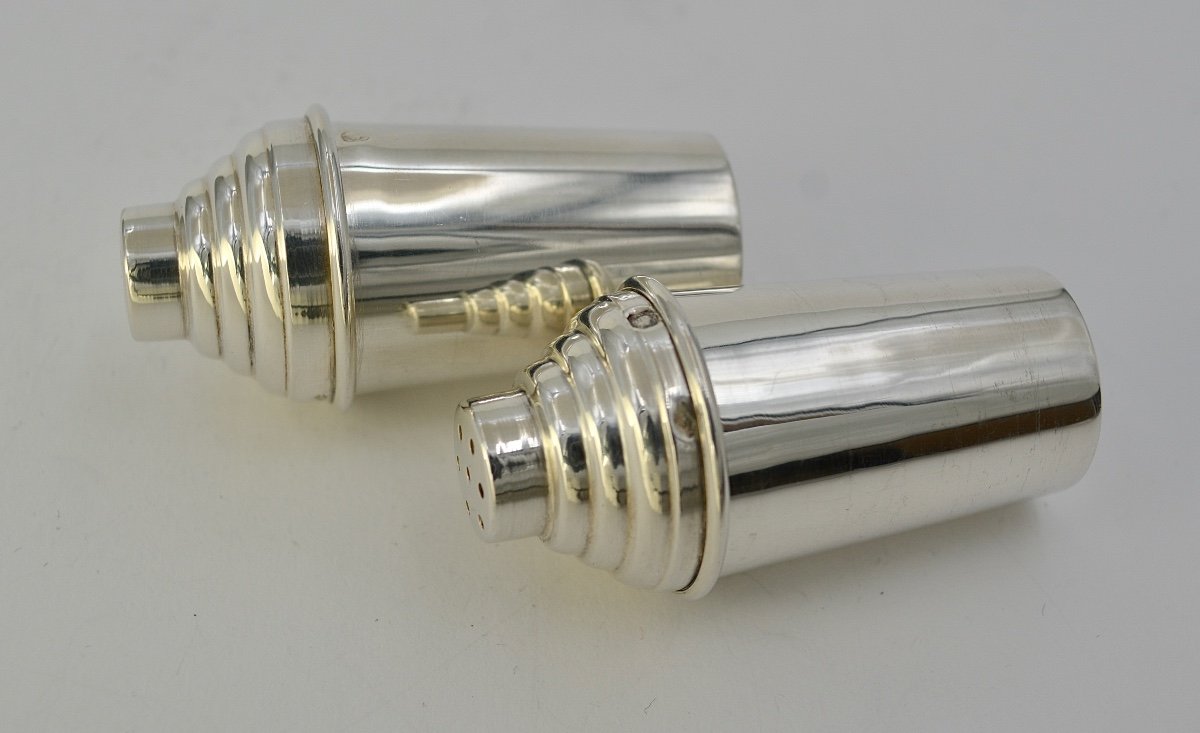 Pair Of Silver Pepper Pots France Circa 1900-photo-4