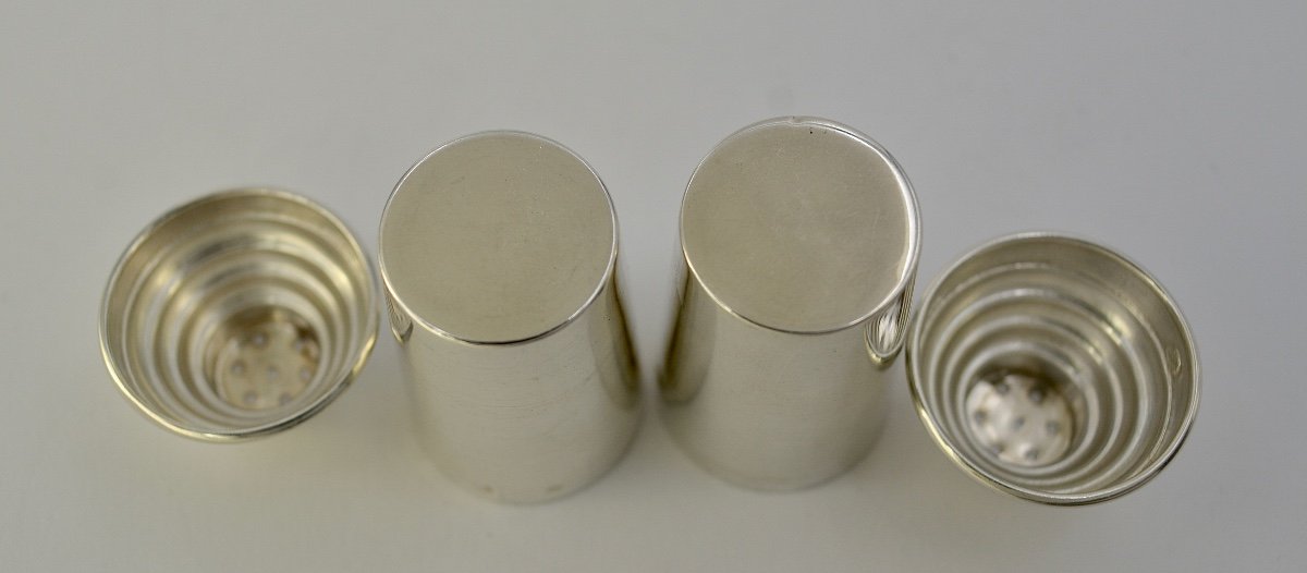 Pair Of Silver Pepper Pots France Circa 1900-photo-4