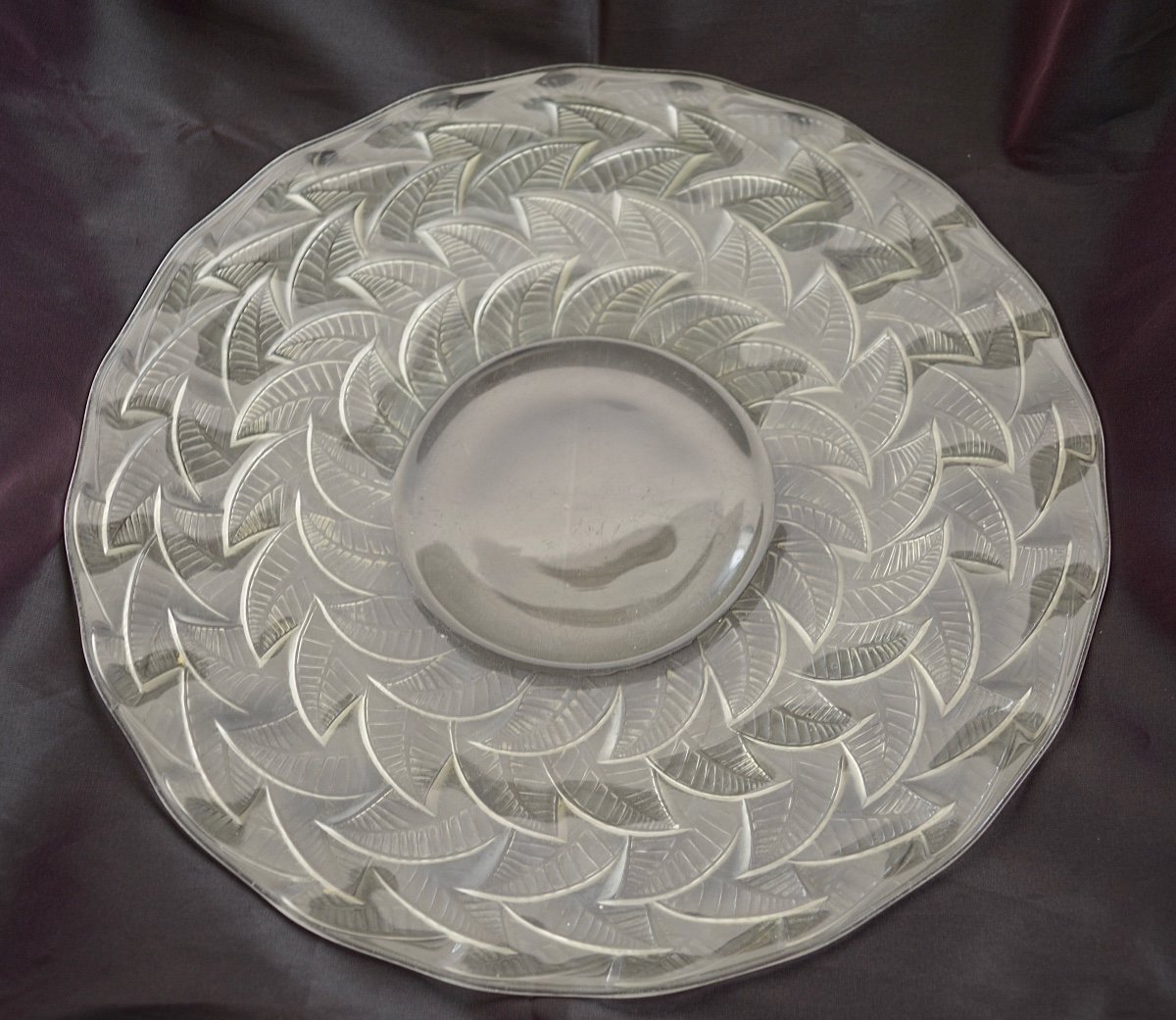 René Lalique, Assiette "ormeaux N1" Vers 1931, Signé-photo-2