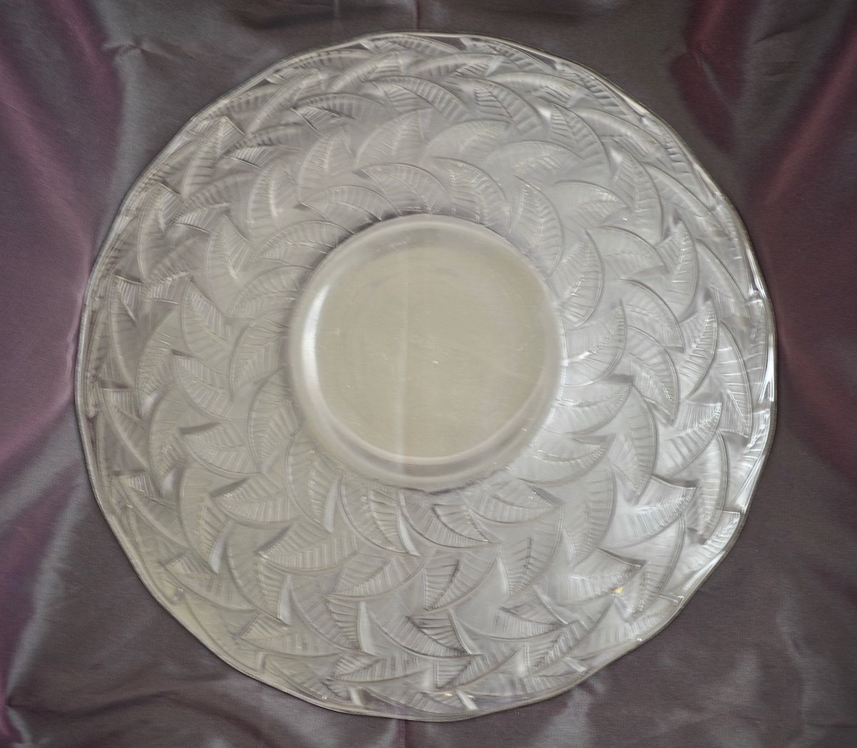 René Lalique, Assiette "ormeaux N1" Vers 1931, Signé-photo-3