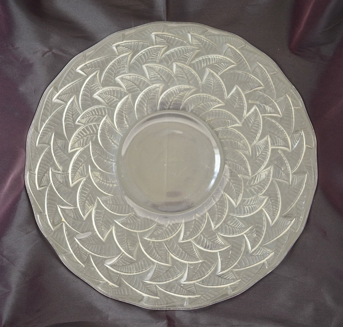 René Lalique, Assiette "ormeaux N1" Vers 1931, Signé