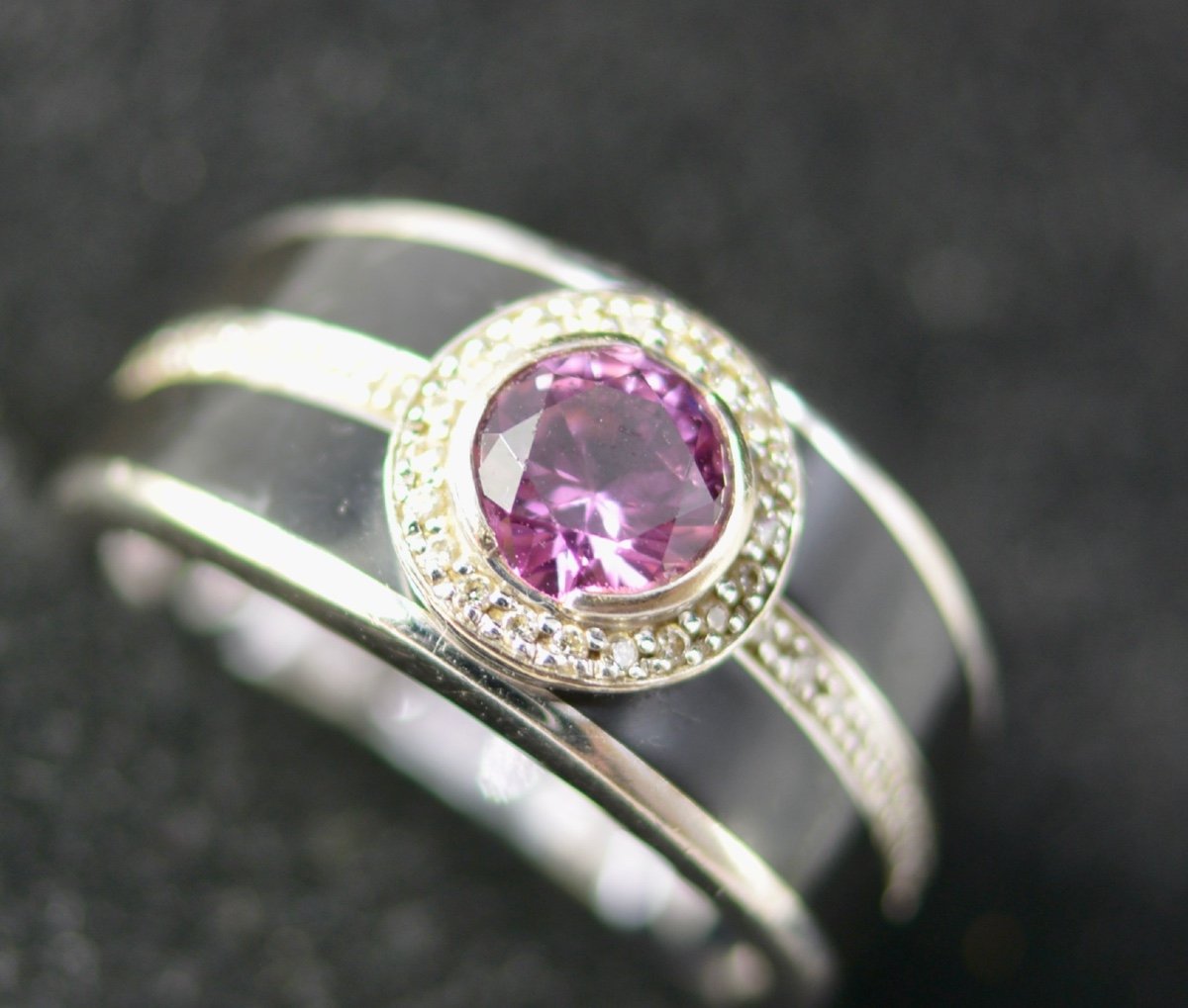 Mauboussin, Bague En Or blanc, Modele  Bonbon Rose-photo-8