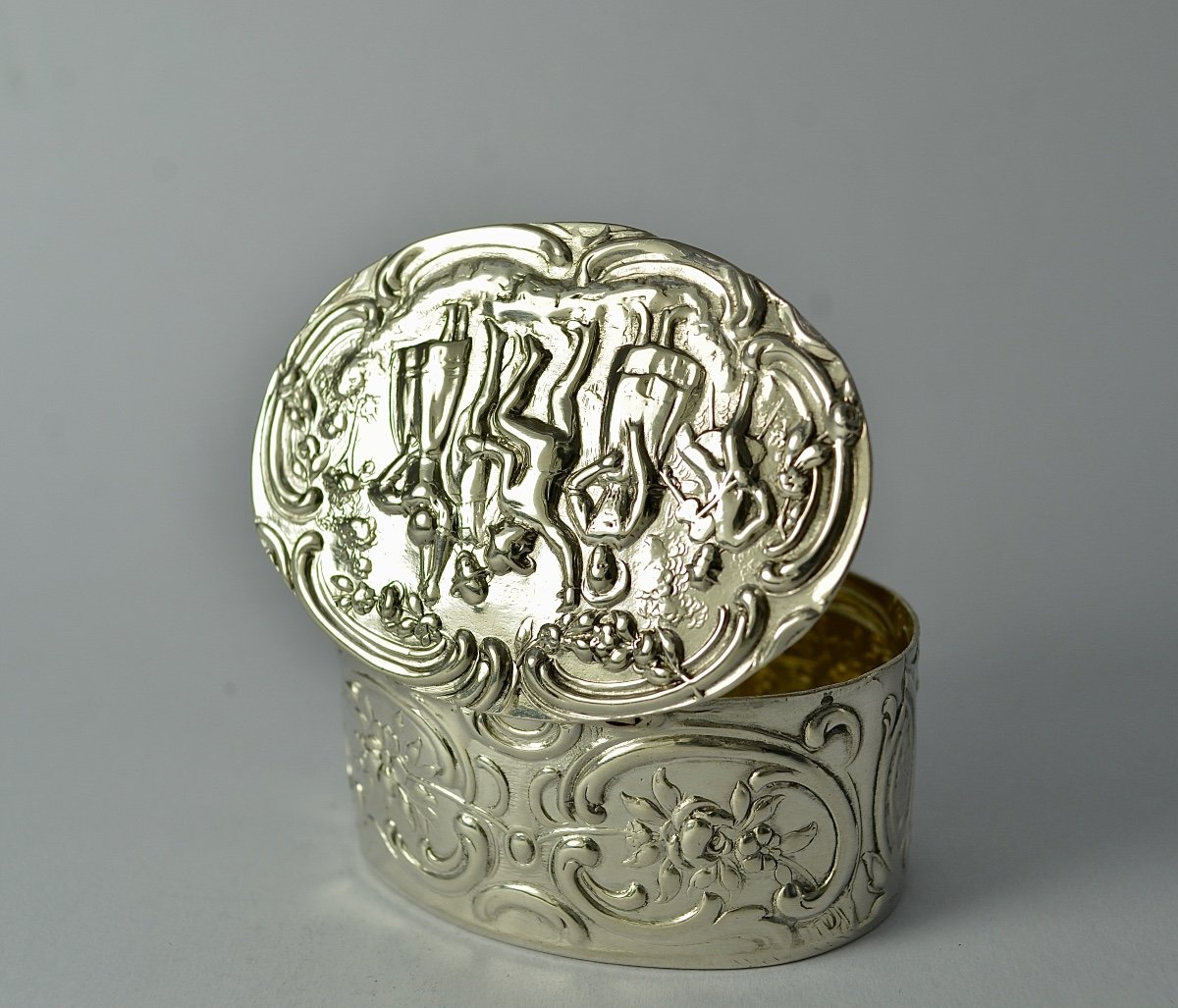 Silver Pill Box, Germany Hanau Around 1900