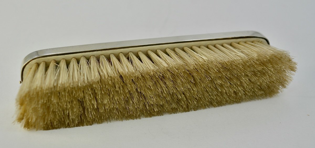 Art Nouveau, Brosse à Habit, Argent Et émail, France Vers 1900-photo-1