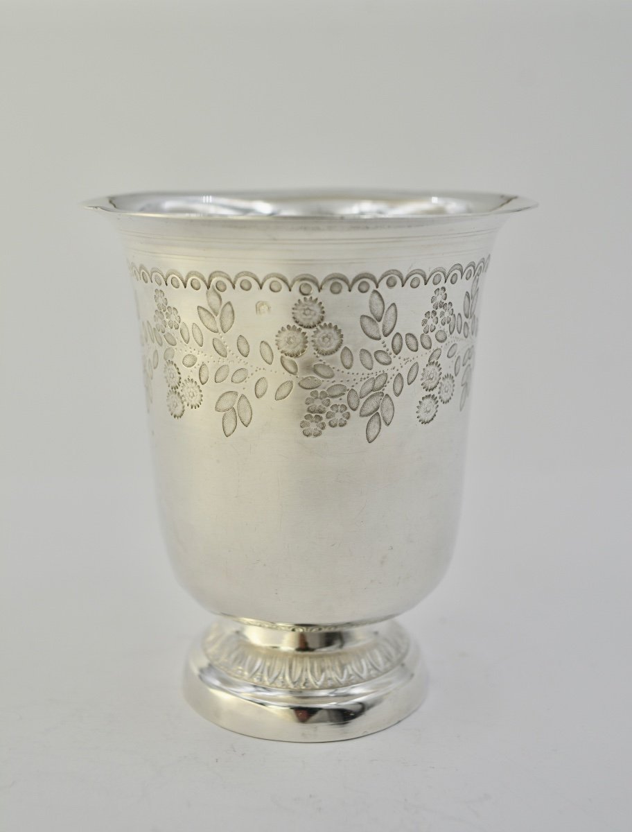 Timbale Tulipe En Argent France Vers 1850-photo-1