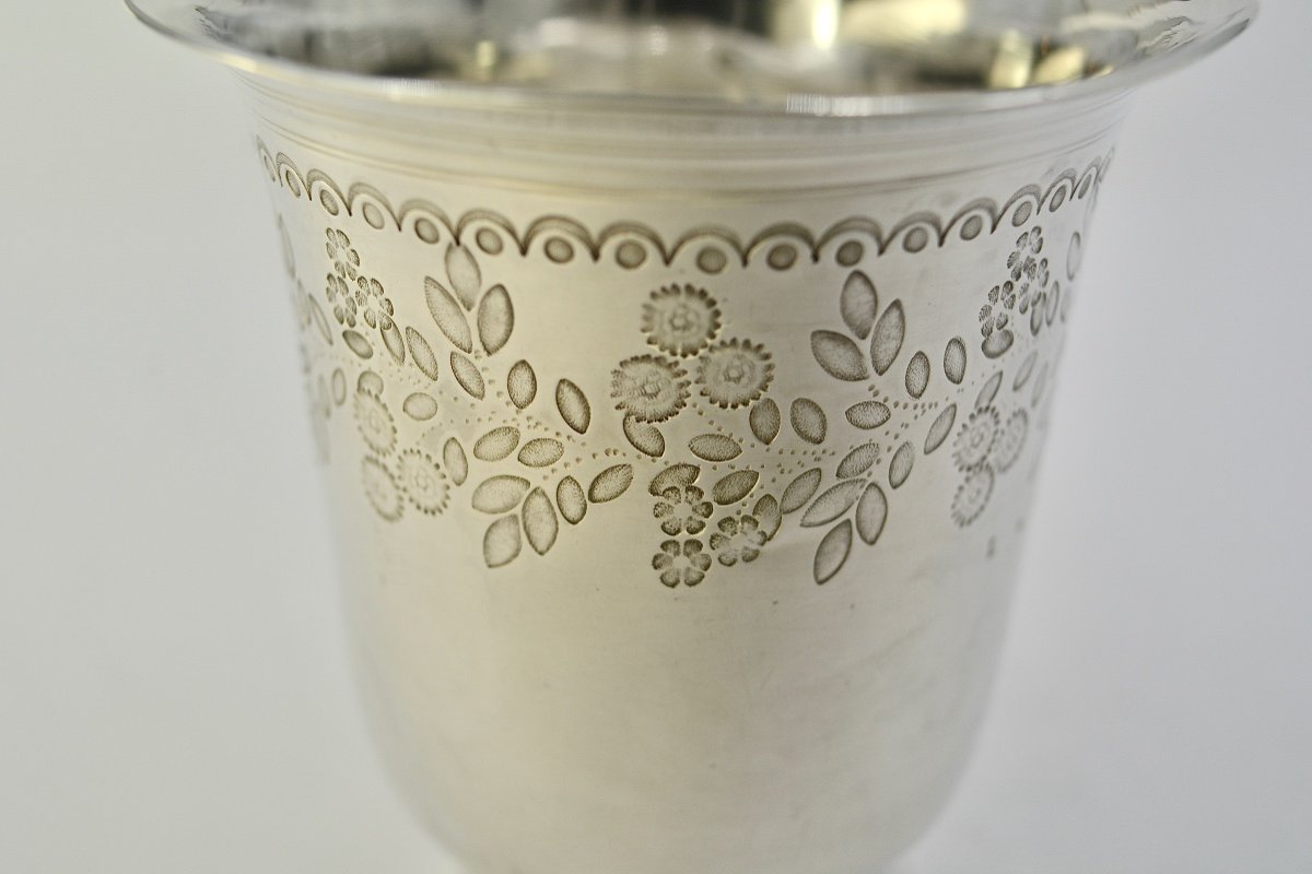 Timbale Tulipe En Argent France Vers 1850-photo-6