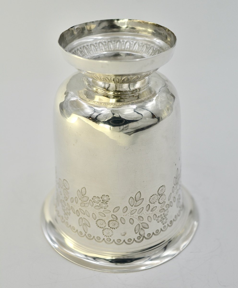 Timbale Tulipe En Argent France Vers 1850-photo-7