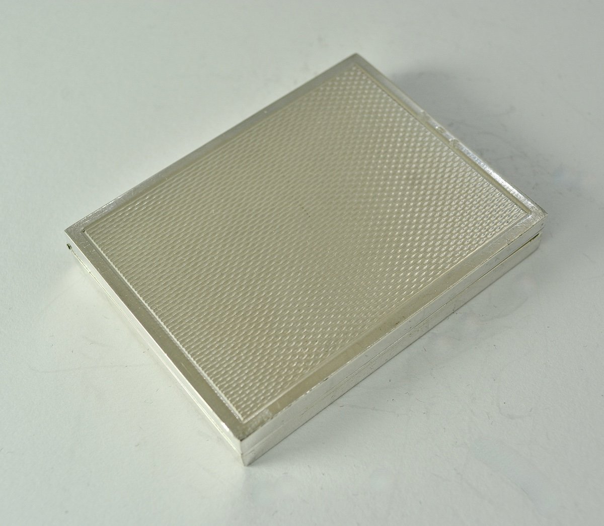 Pocket Photo Holder In Silver, European Work From The 20th Century 