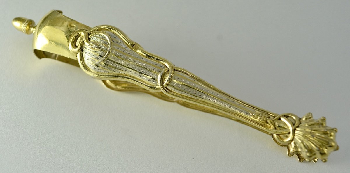 Golden Silver Sugar Tongs, France Circa 1864