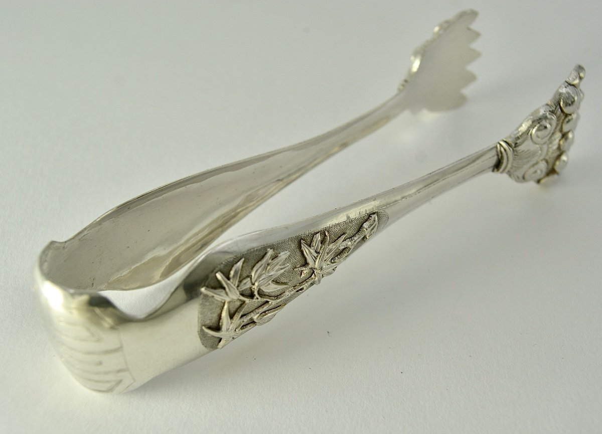 Silver Sugar Tongs China / Extreme Oriente 20th Century -photo-4