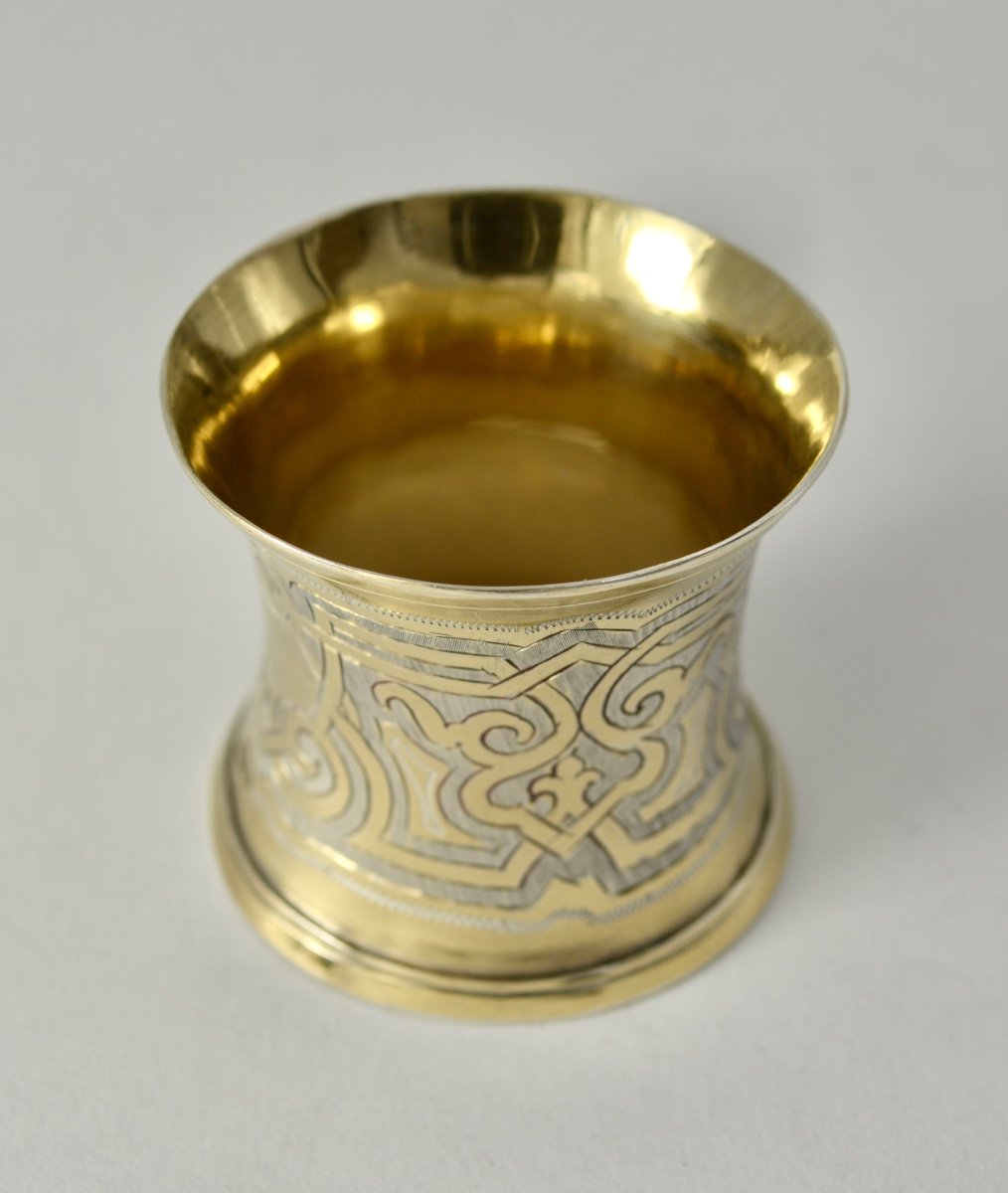 Russia Circa 1861. Napkin Ring In Gilt Silver. -photo-4