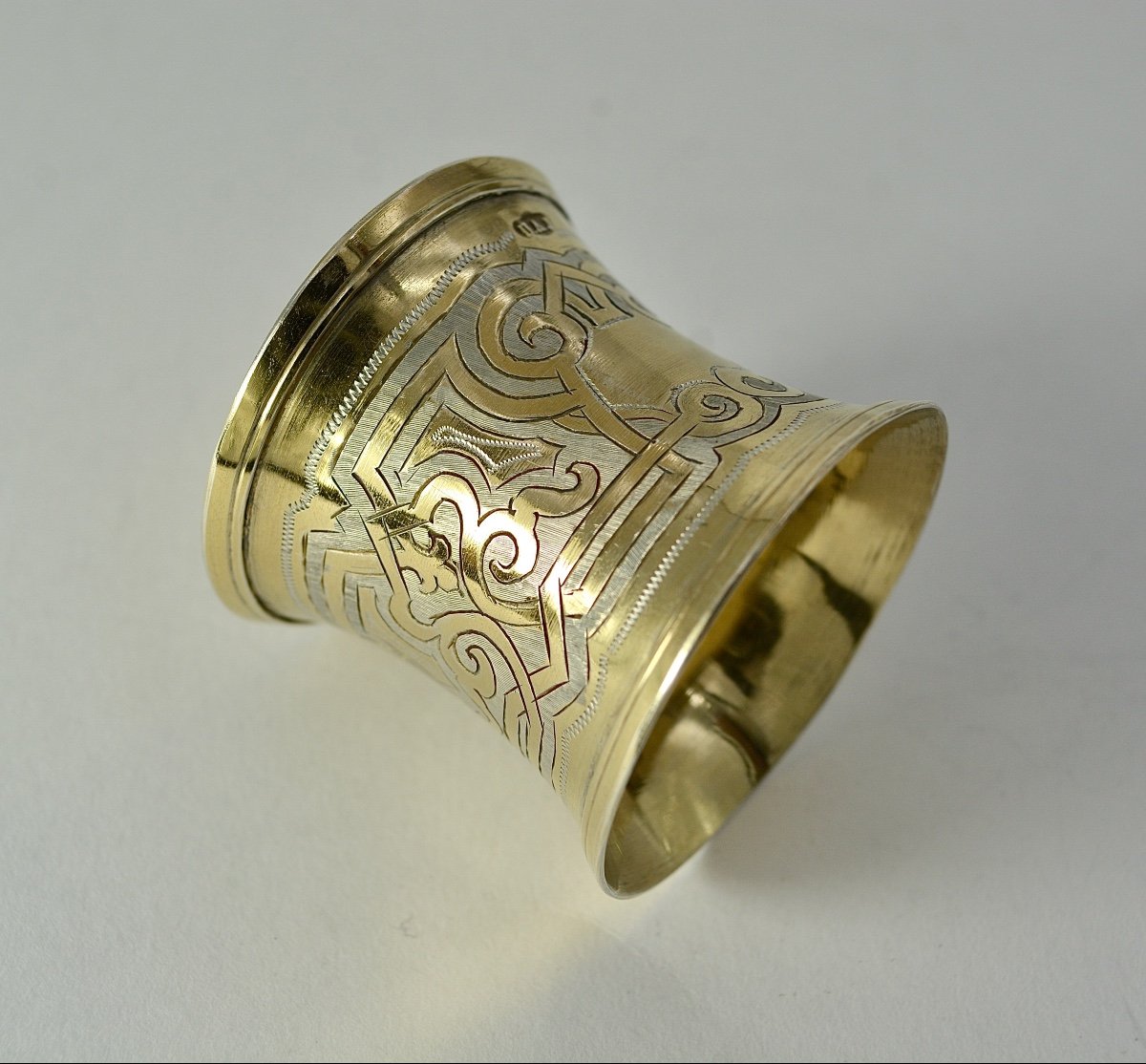 Russia Circa 1861. Napkin Ring In Gilt Silver. 