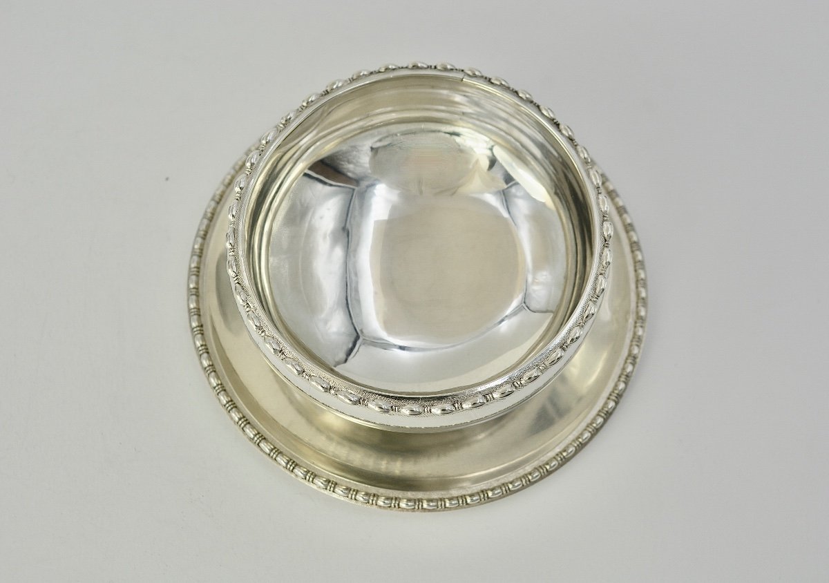 Art Deco. Servant / Ice Cream Cup In Silver France Circa 1920-photo-2