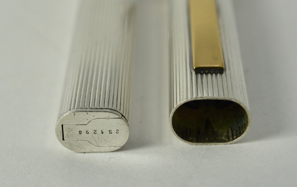 Cartier. Silver Ballpoint Pen. France 20th Century -photo-2