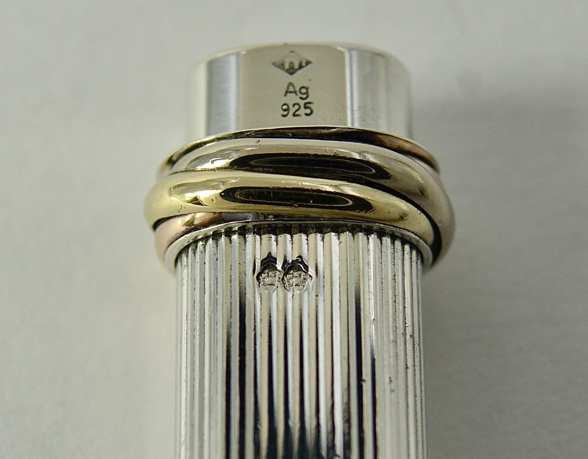 Cartier. Silver Ballpoint Pen. France 20th Century -photo-7