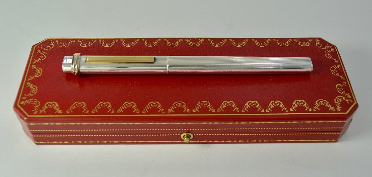 Cartier. Silver Ballpoint Pen. France 20th Century 