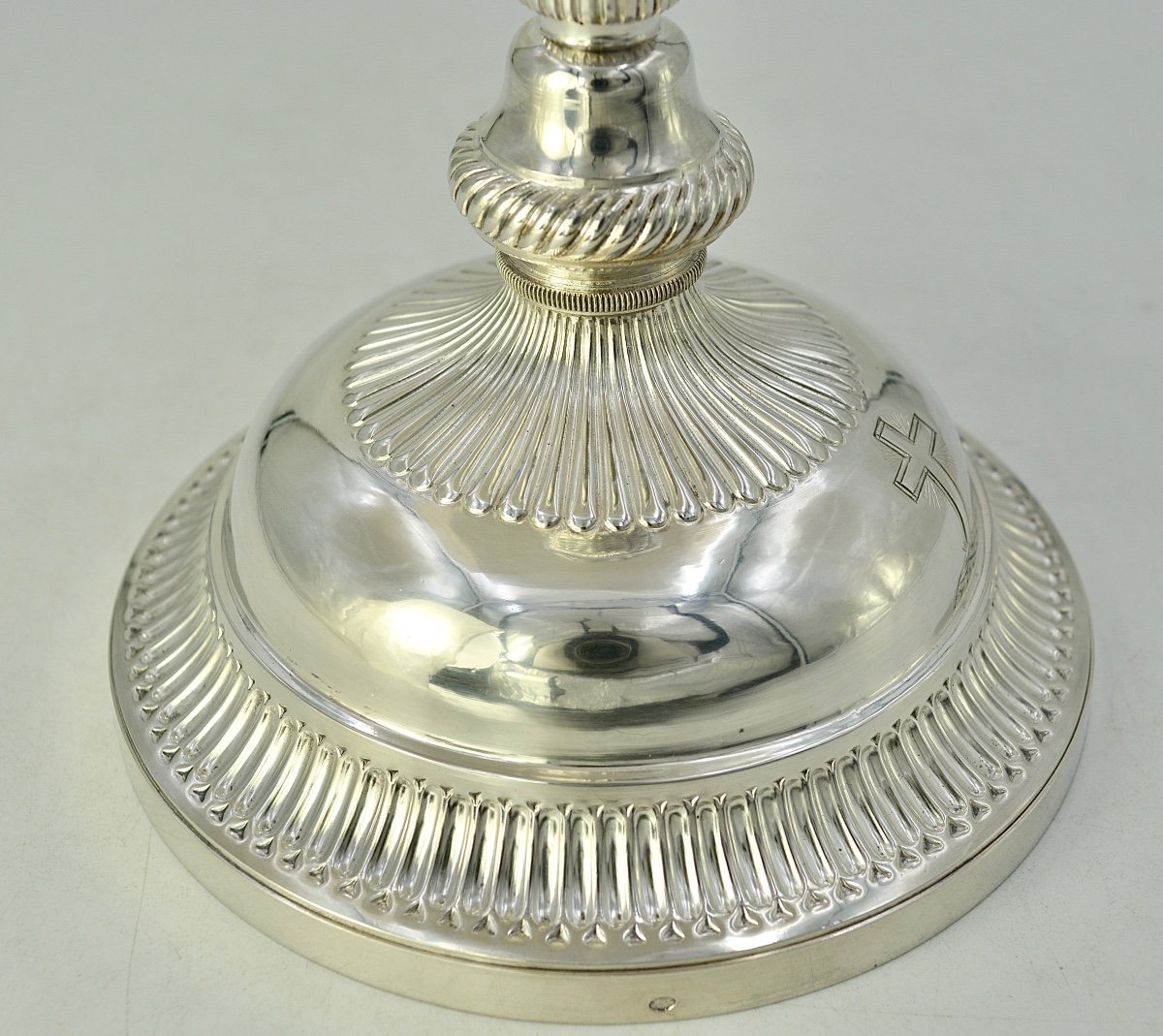 Chalice And Paten In Silver And Silver Gilt, France Circa 1827, By Favier Orfèvres -photo-4