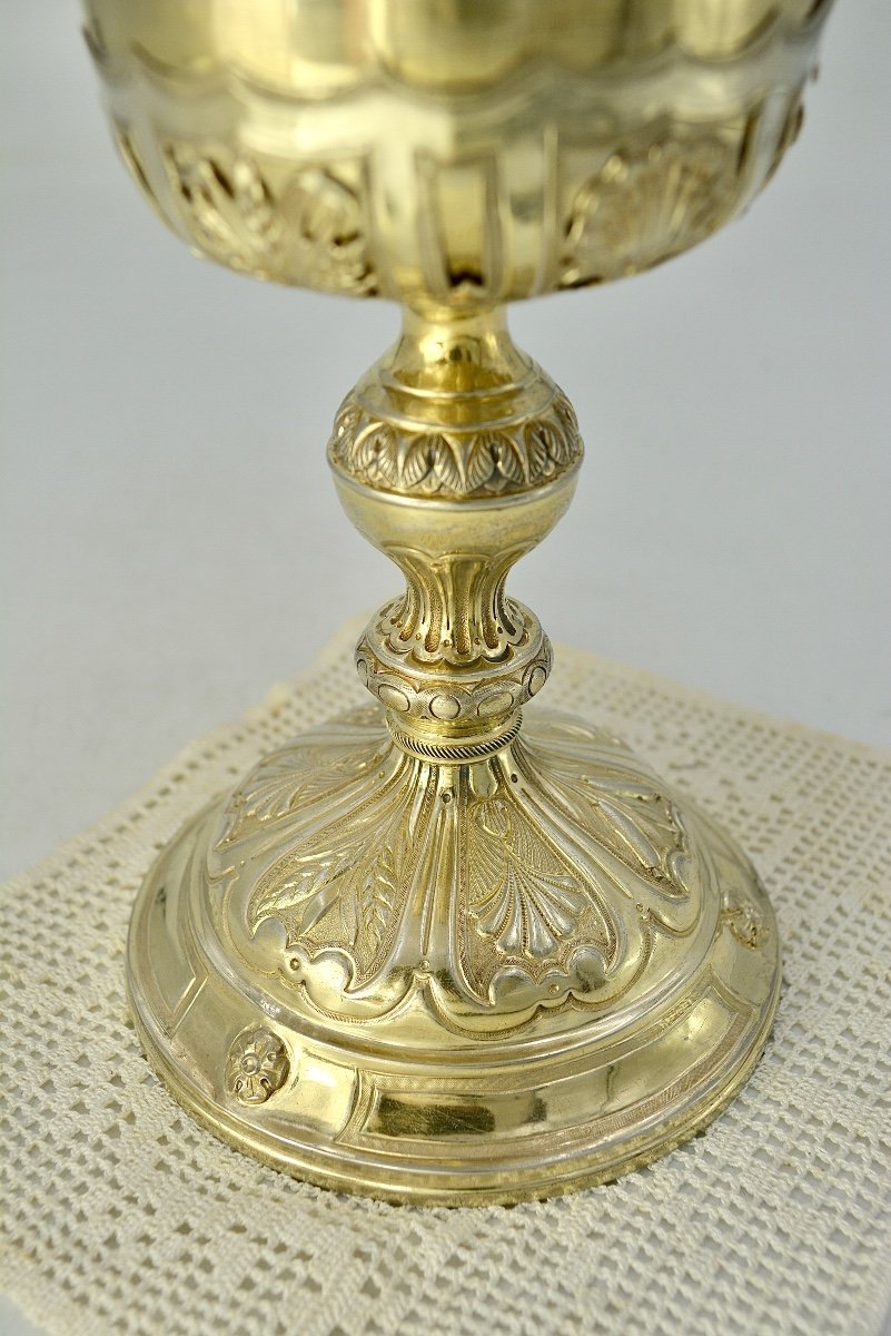 Silver Gilt Ciborium, France Circa 1940, By Favier Frères Orfèvres -photo-3