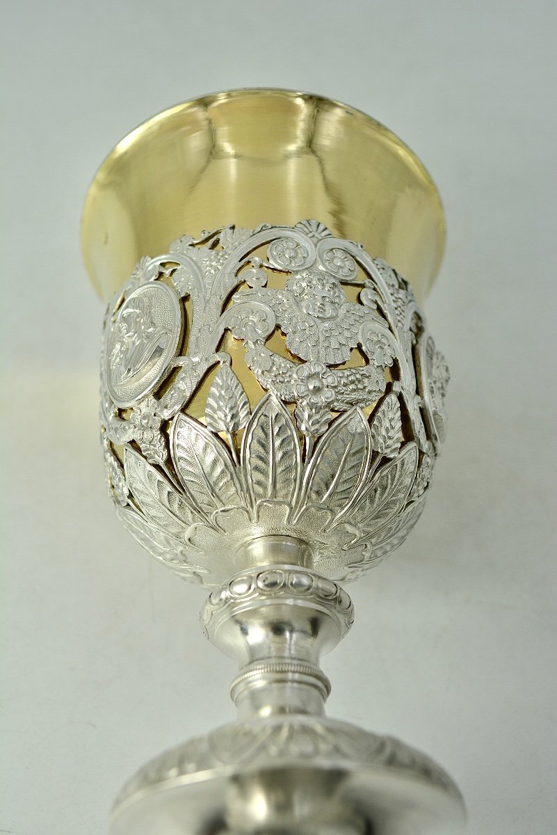 Silver Chalice France Circa 1820-photo-7