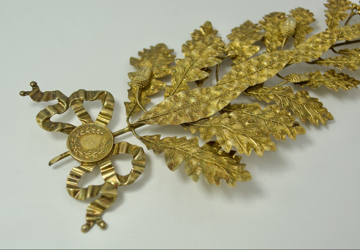 Silver Gilt Branch Decoration, France Circa 1900-photo-3