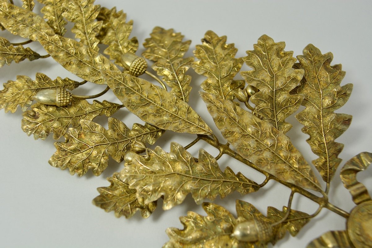 Silver Gilt Branch Decoration, France Circa 1900-photo-4