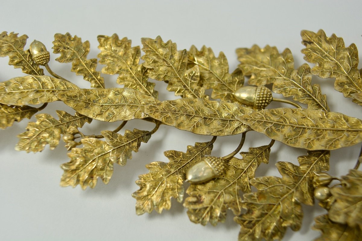 Silver Gilt Branch Decoration, France Circa 1900-photo-1