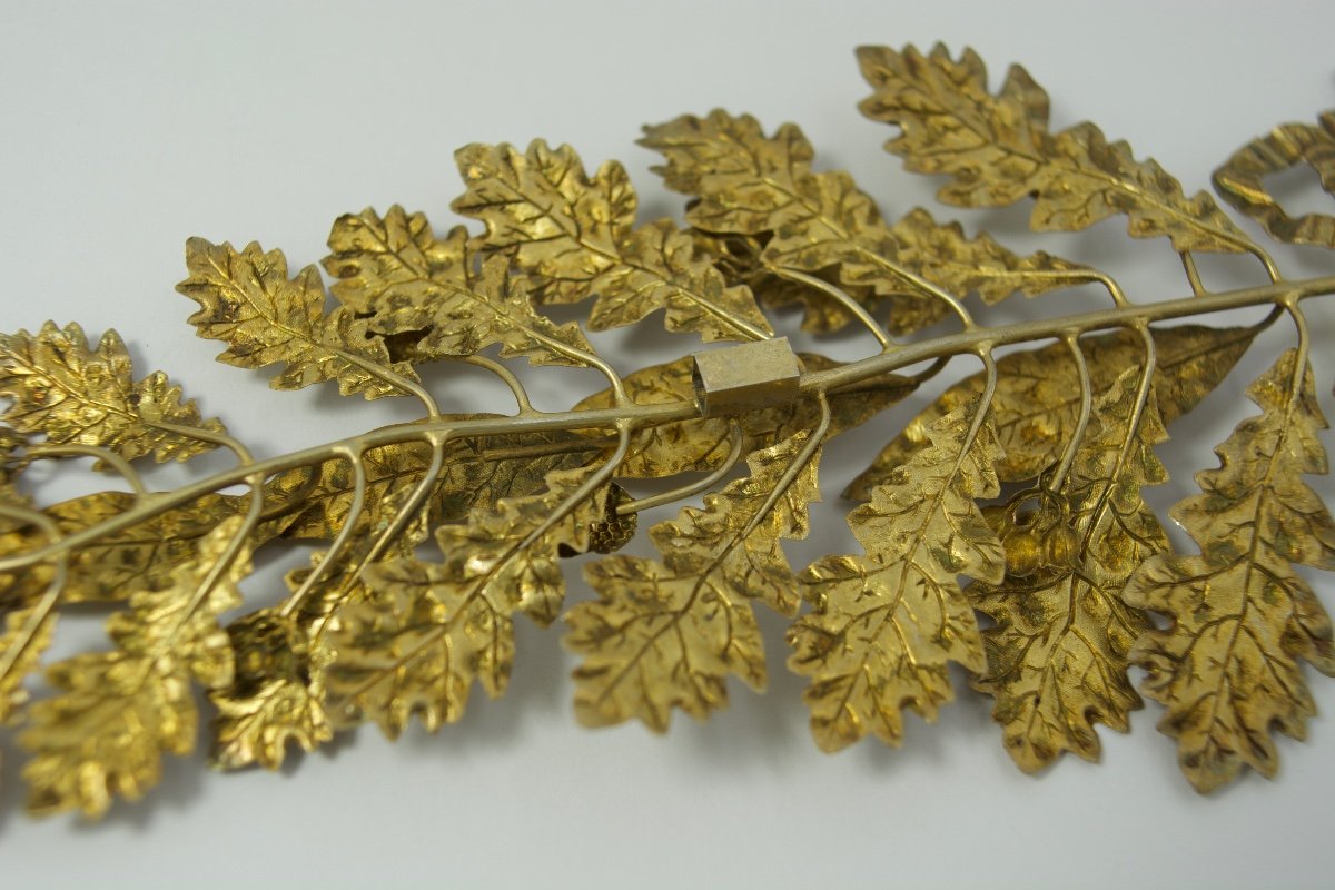 Silver Gilt Branch Decoration, France Circa 1900-photo-4