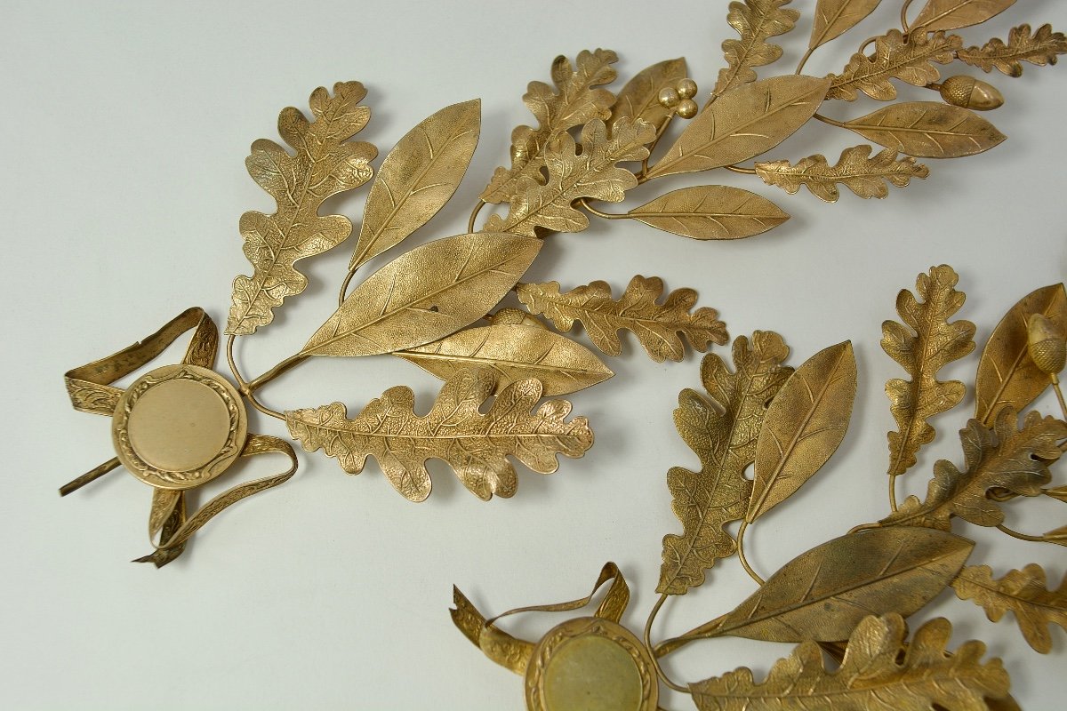 Pair Of Gilt Silver Decorations, France Circa 1900-photo-3