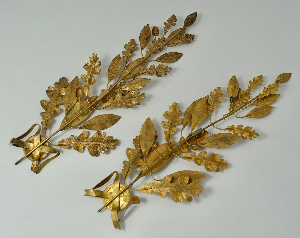 Pair Of Gilt Silver Decorations, France Circa 1900-photo-2