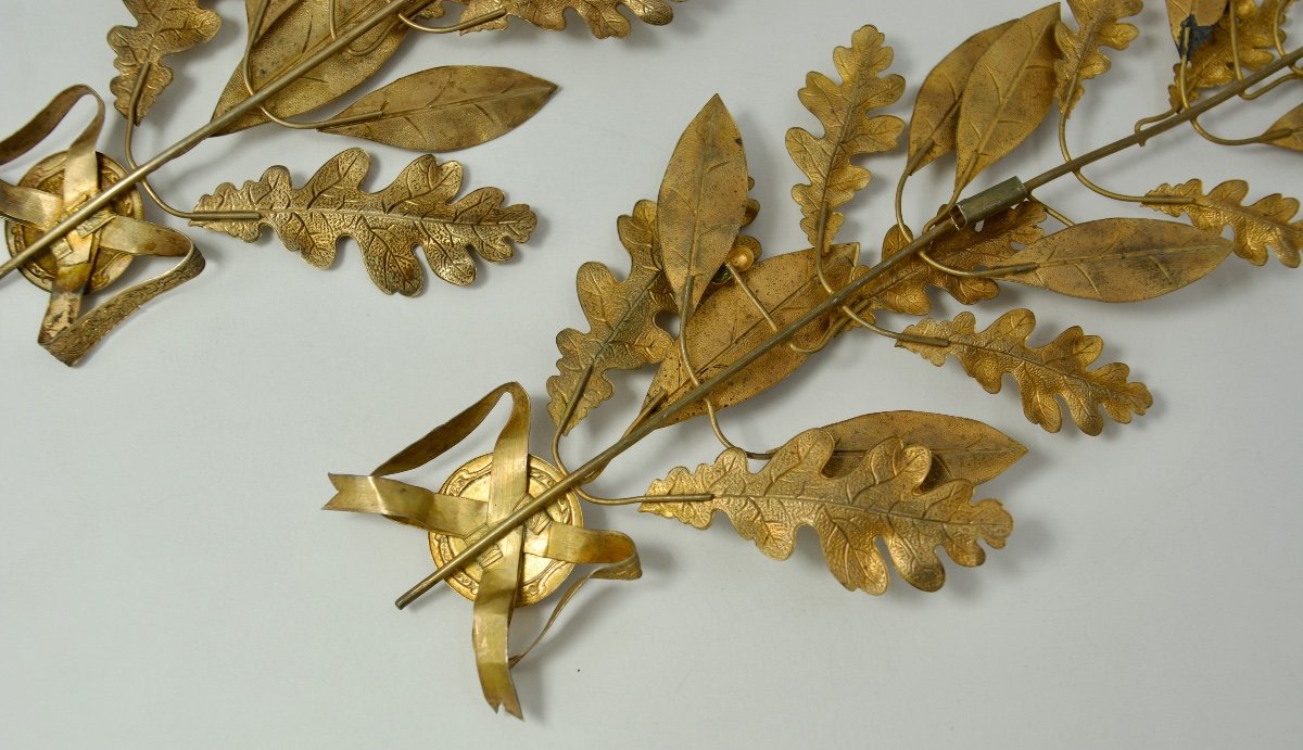 Pair Of Gilt Silver Decorations, France Circa 1900-photo-3