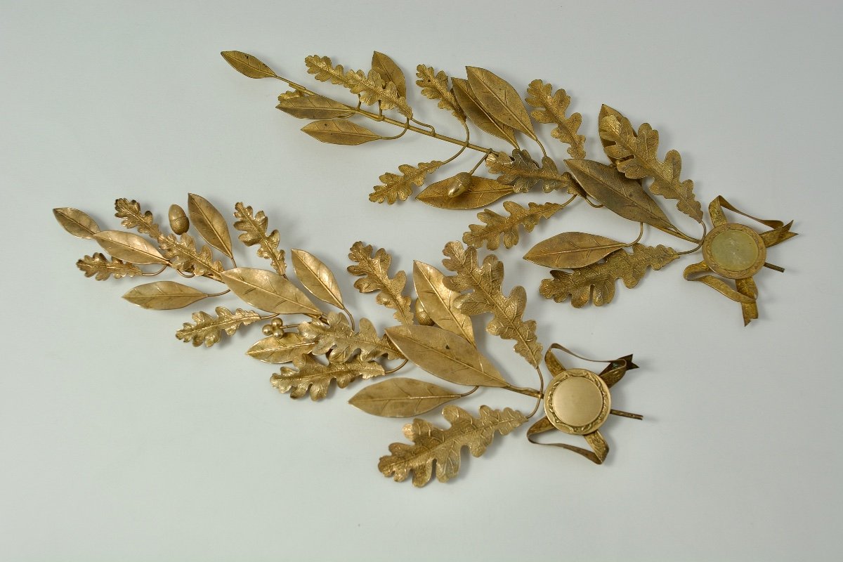 Pair Of Gilt Silver Decorations, France Circa 1900