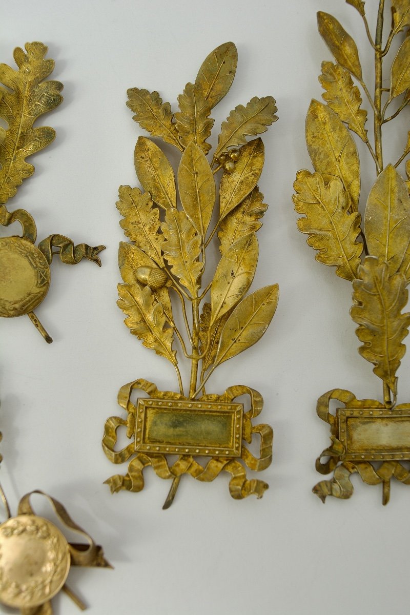 Gilt Silver Decorations, France Circa 1900, 4 Pieces. -photo-4