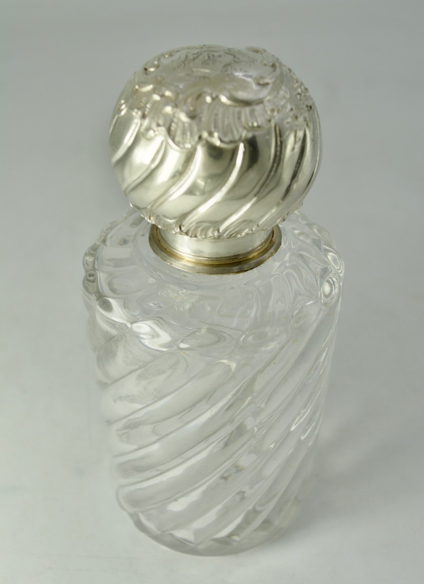 Flacon De Toilette En Cristal Et Argent, France Vers 1840-photo-6