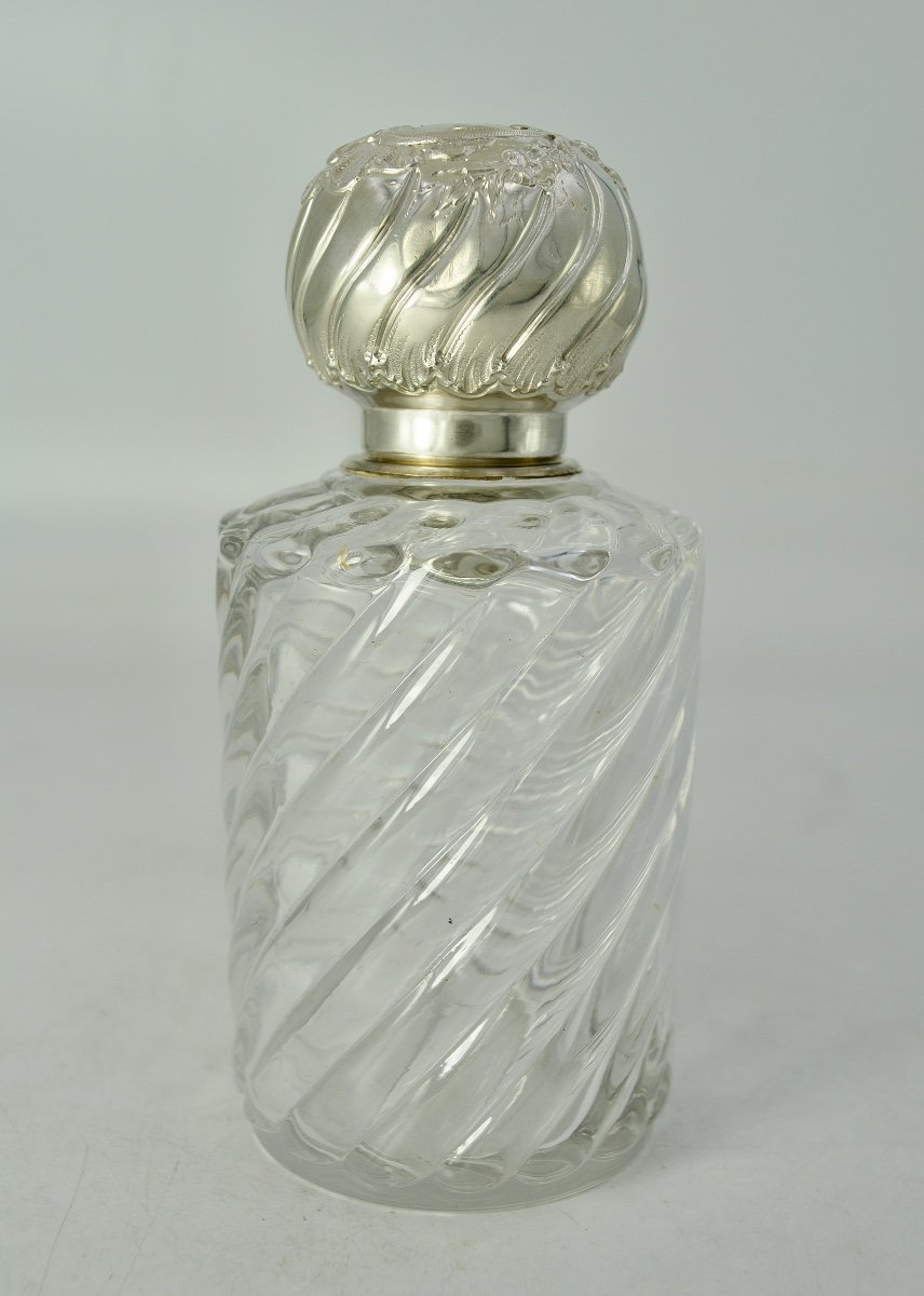 Flacon De Toilette En Cristal Et Argent, France Vers 1840