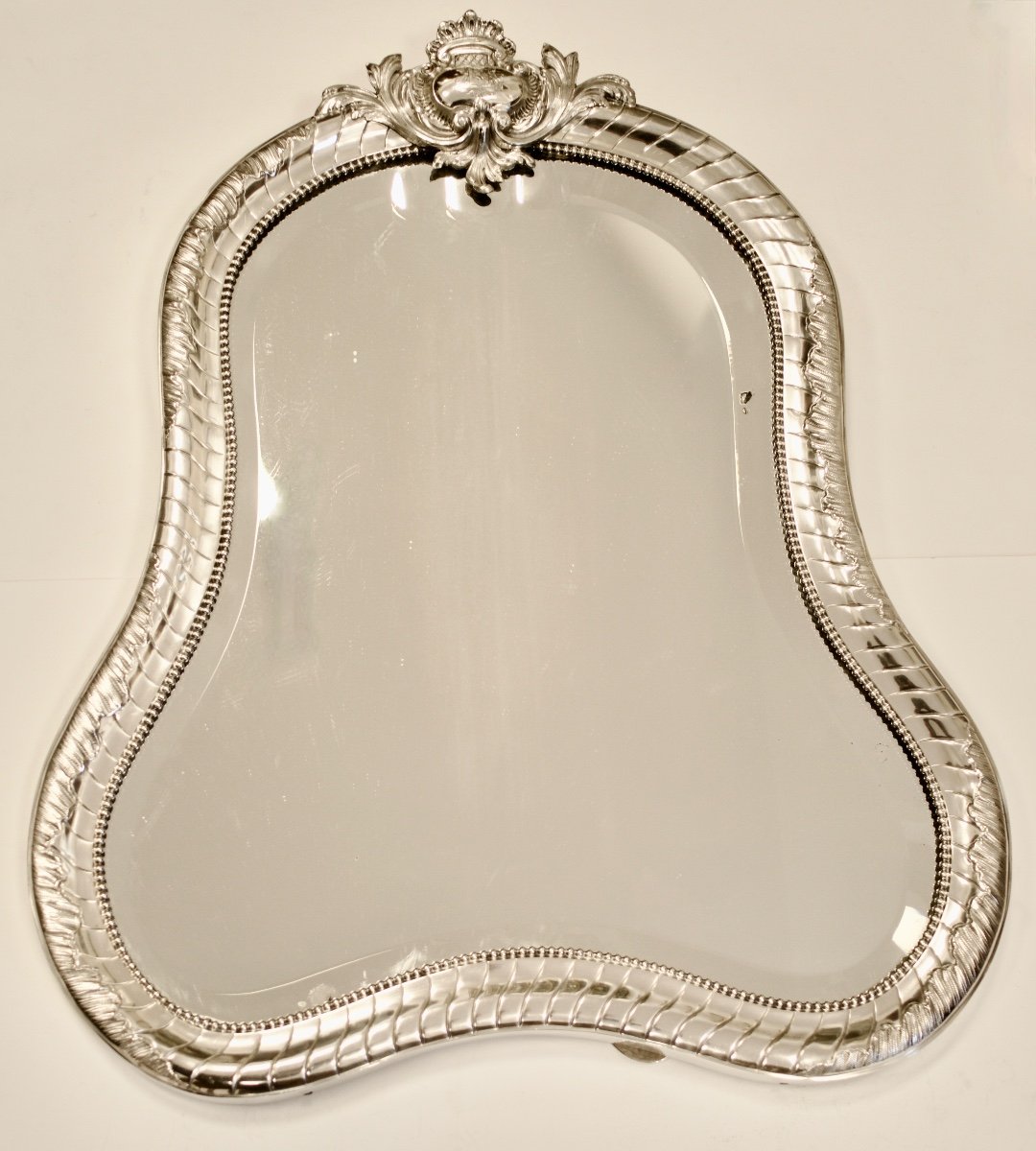 Large Silver And Rosewood Toilet / Boudoir Mirror. France Circa 1840-photo-1