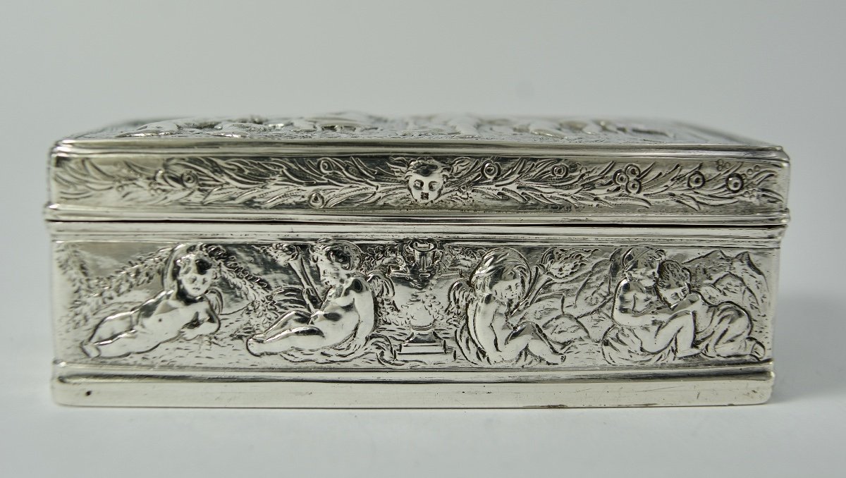 Silver Box, Putti Scenes, 19th Century -photo-4