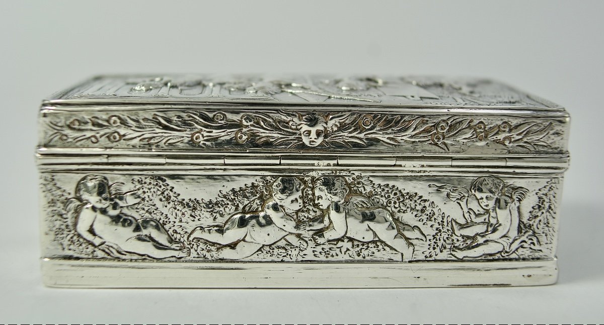 Silver Box, Putti Scenes, 19th Century -photo-2