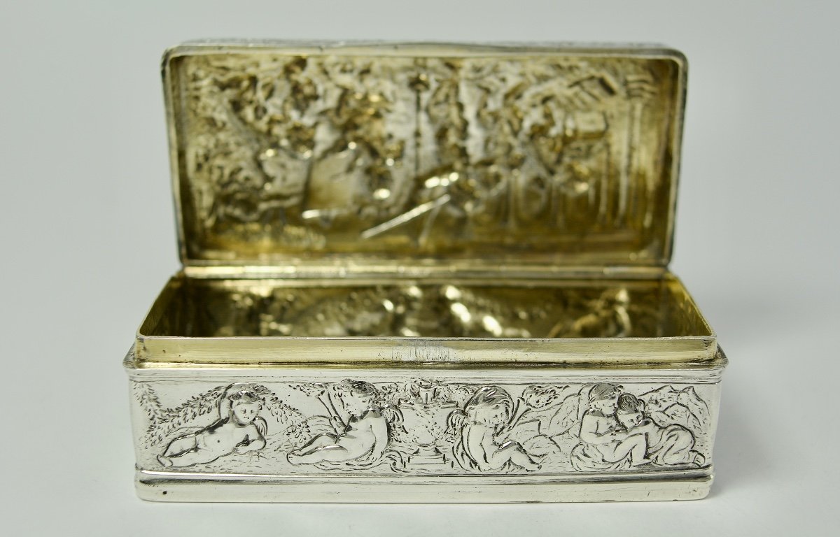 Silver Box, Putti Scenes, 19th Century -photo-7