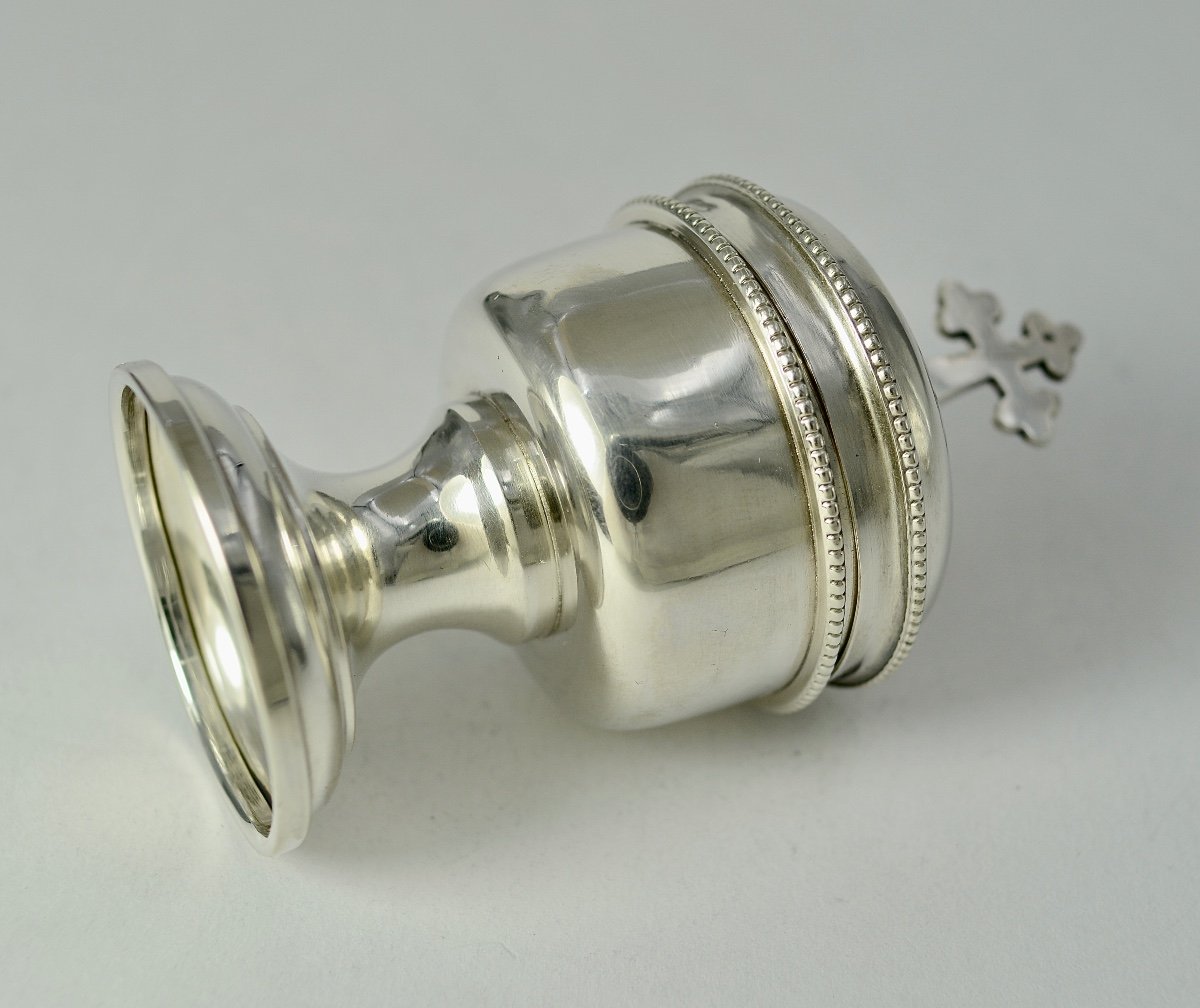 Small Silver Ciborium, France 19th Century -photo-2