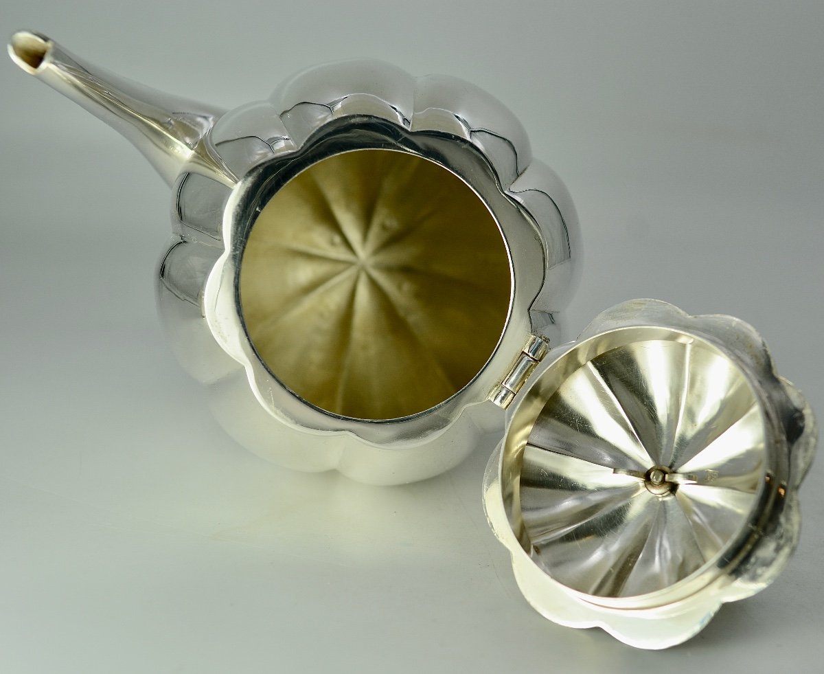 Cafetiere à cotes de melon Argent Pays-bas, Vers 1950-photo-7