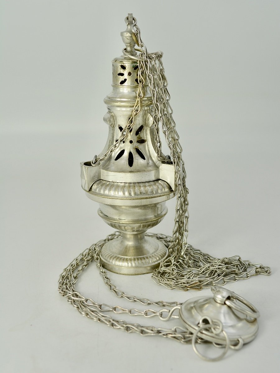 Silver-plated Bronze Incense Burner, France, 19th Century 