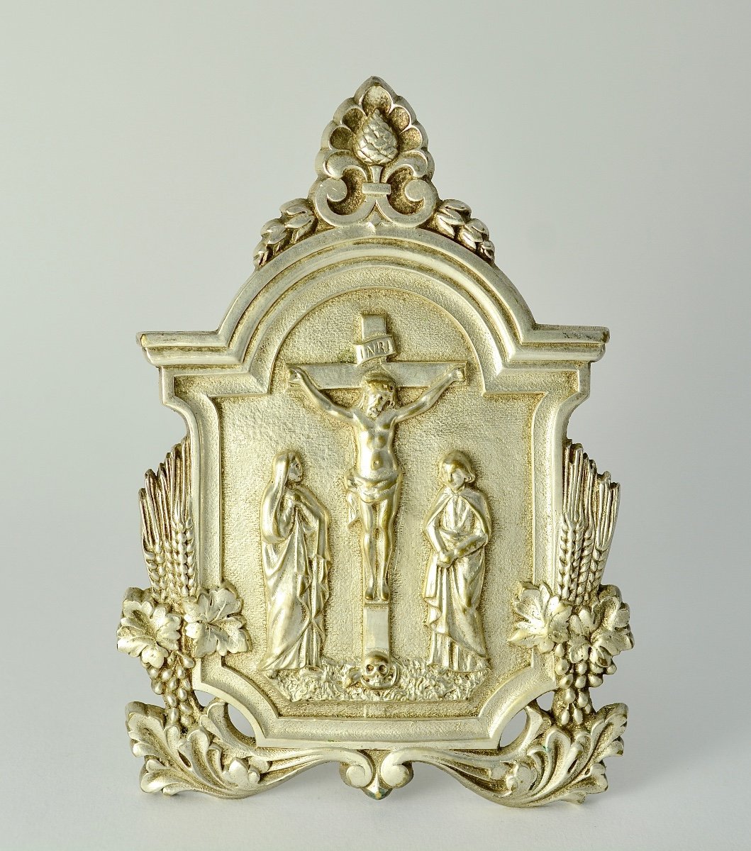 Peace Base, Silvered Bronze, 19th Century 