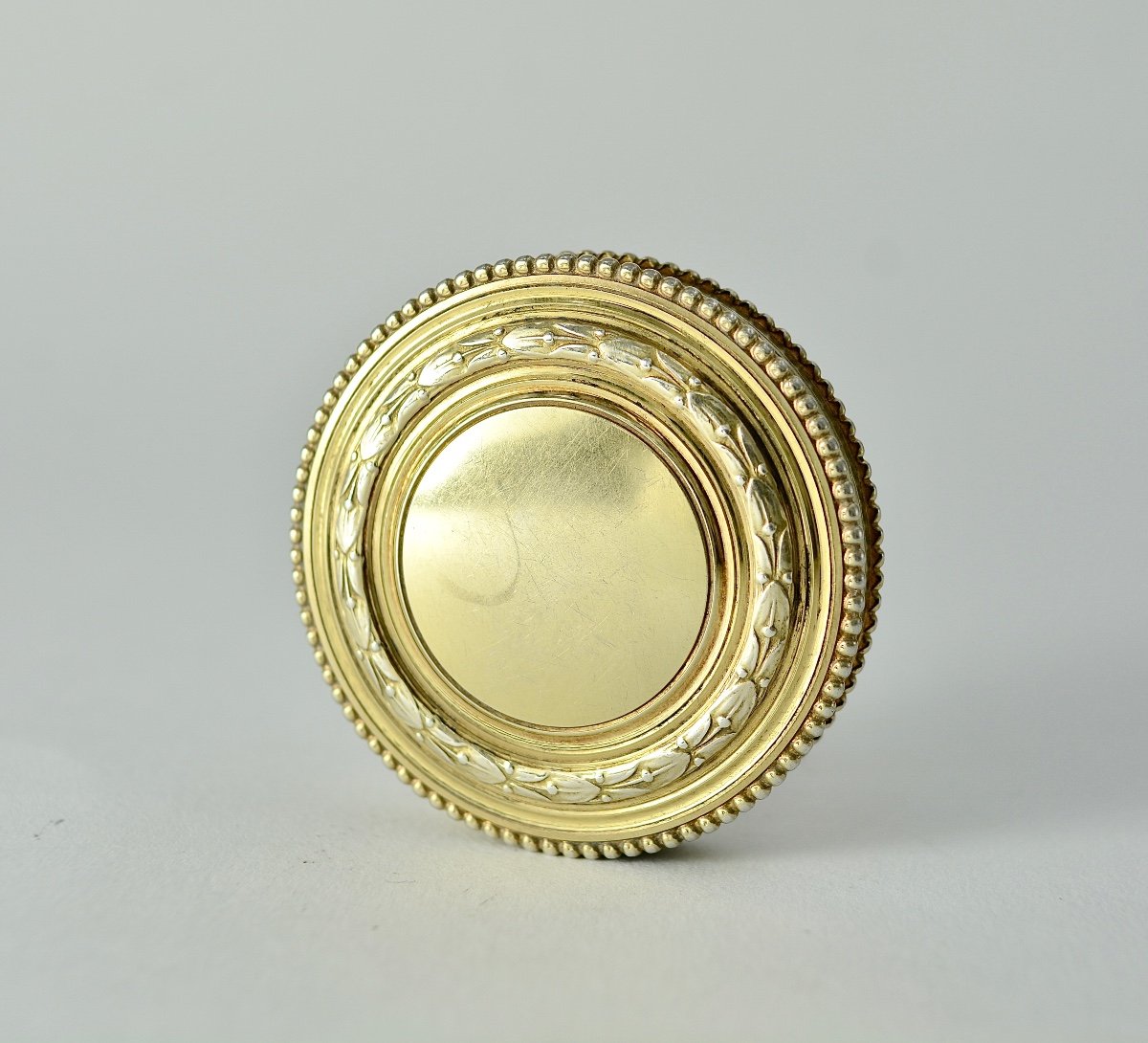 Gilded Silver Pillbox, France, Late 19th Century 