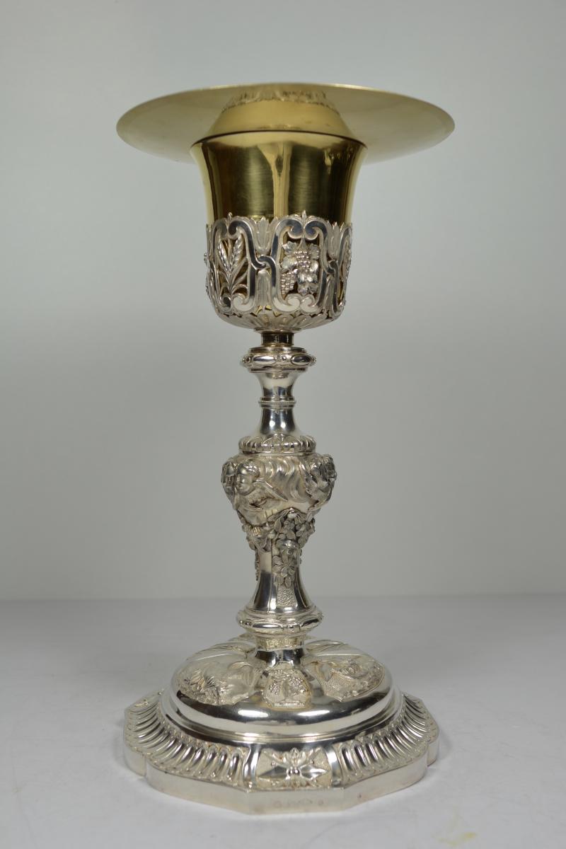 Calice En Argent Et Vermeil Patène Coffre France 1798-1809-photo-2