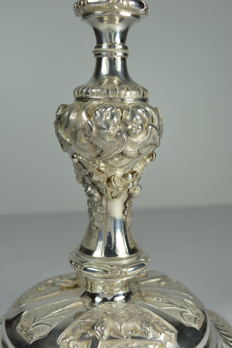 Calice En Argent Et Vermeil Patène Coffre France 1798-1809-photo-4