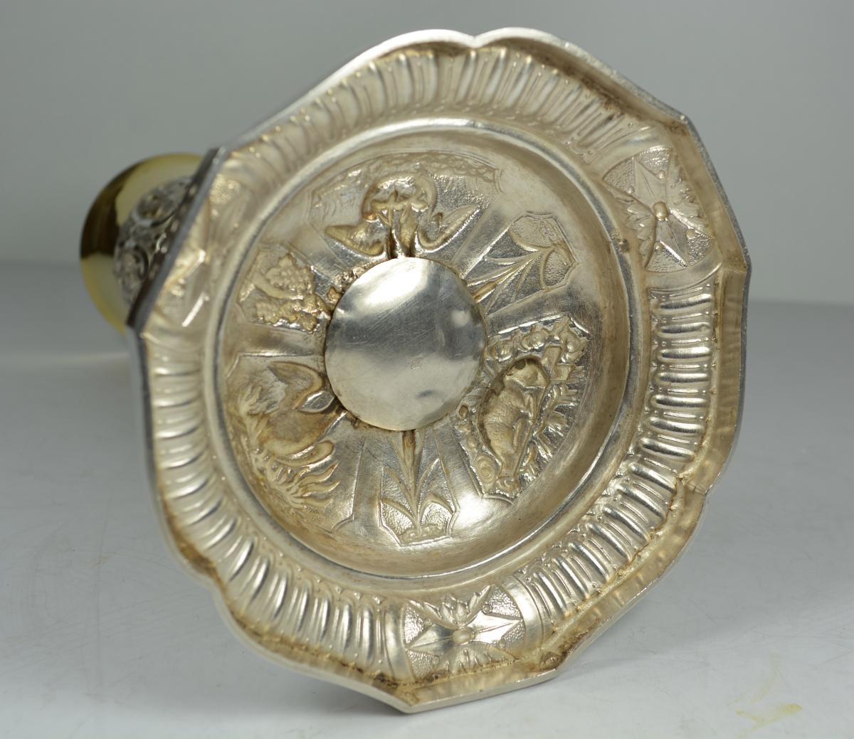 Calice En Argent Et Vermeil Patène Coffre France 1798-1809-photo-6